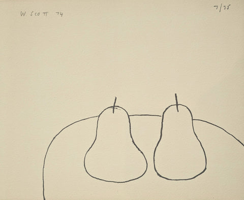 William Scott - Original Prints - Gallery TEN - Pears - Scottish Artist - 1970s - Edinburgh Gallery - Modern Art